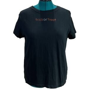 Trick or Treat Teen Women's Bedazzled Halloween Bling Tee Shirt XXL Black Crew